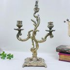 Vintage Messing Kandelaar Art Nouveau / Lodewijk Xv Stijl thumbnail 2