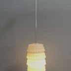 White Glass Brutalis Pendant Lamp 1960S thumbnail 4