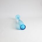 Blue Bubble Glass Bottle Vase 1950S 1960S thumbnail 15