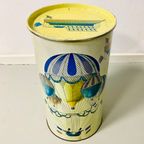 Vintage Xxl Piero Fornasetti Balloon Festival Opberg Blik Prullenbak Jaren 60 Made In Italy thumbnail 5