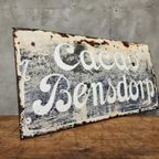 Antiek Emaille Reclamebord Cacao Bensdorp 1900 thumbnail 6