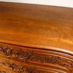 Louis Xv Franse Gebeeldhouwde Eiken Commode. thumbnail 13