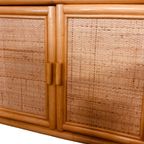 Vintage Bamboe Rotan Kast | Boogkast Rotan Bamboe thumbnail 6