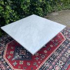 Vintage Carrara Marmeren Salontafel 100X100Cm thumbnail 4