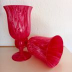 Nieuw: Barbie Roze Mondgeblazen Zomerbloemen Italy Murano Art Di Marco Kelk Vazen thumbnail 14