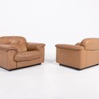 De Sede Ds 101 Brown Leather Lounge Chairs / Fauteuil, 1970’s thumbnail 6