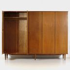 Grote Vintage 5-deurs Kledingkast In Teak, 1960s thumbnail 5