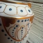 Set Van 2 Porseleinen Vaasjes, Jugendstil. thumbnail 2