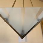 Plafondlamp Lamp 3 Arms Art Deco Jaren 30 Matglas Frans thumbnail 11