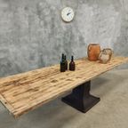 Antieke Industriële Tafel Xxl Eettafel 90 X 308 Cm thumbnail 17