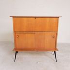 Secretaire Met Schuifdeuren Op Ranke Poten, Jaren 50 thumbnail 21