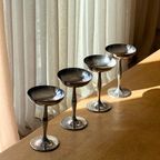 Set Of 4 Silver-Plated Tall Goblets thumbnail 2