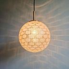 Duo Of Space Age-lampen In Messing En Getextureerd Glas, 197 thumbnail 11
