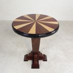 Art Deco Stijl Tafel Met Verschillende Soorten Ingelegd Hout thumbnail 21