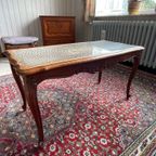 Prachtige Salontafel Met Rotan En Glas thumbnail 2