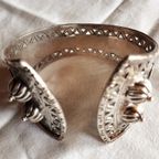 Antieke Zilveren Gestileerde Berber-Armband Maghreb-Algerije thumbnail 2