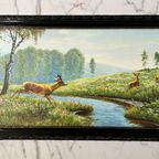 4 Herten In Een Idyllisch Landschap By Carl Zimmermann thumbnail 11