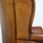 Mooie Klassieke Schapenleren Oorfauteuil Met Een Prachtig Voorkomen En Een Fijne Zit thumbnail 5