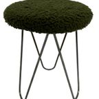 Vintage Kruk Met Hairpin Legs En Vachtje Klein Krukje 60's thumbnail 6