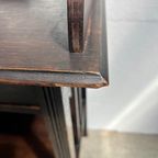 Vintage Tafeltje In Art Deco Stijl In Donker Gebeitst Hout thumbnail 6