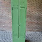 Vintage Lockerkast Legergroene Kledingkast thumbnail 14