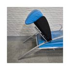 Blauw Lederen Lounge Stoel Futuro 3 Door Massimo Iosa Ghini Voor Moroso - Italië Jaren 80 thumbnail 7