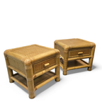 2 X Bamboo Night Stands / Side Tables / 1980s thumbnail 19