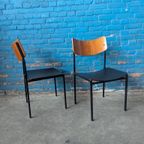 2x Vintage Industriële Stoelen, Italië 1960s thumbnail 3