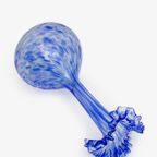 Vintage Glazen Korenblauw Gevlekte Vaas thumbnail 5