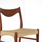 Set 4 Glyngore Arne Wahl Iversen Gs61 Stoelen Vintage Deens 'naerem' thumbnail 11