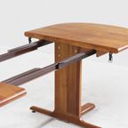 Vintage Danish Oval Extendable Dining Table Solid Teak 1960s thumbnail 4
