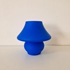 Blauw Glazen Mushroom Lampje Vintage Lamp thumbnail 2