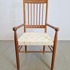 Vintage Postmodern Stoel Keper Banden Hout Italy Design ‘80 thumbnail 3