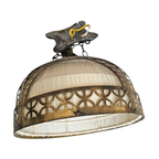 Amsterdamse School / Hanging Lamp / Copper / Linen / 1920s / Johanna Van Eijbergen For G.dikkers thumbnail 8