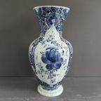 Vintage H. Bequet Grote Vaas Delfts Blauw Nummer 990 thumbnail 11