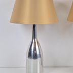 Set 2 Vintage Ikea Tafellamp Design Fleslamp Zilver Lamp '70 thumbnail 6