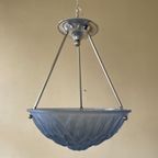 Art Deco 1930 Blauwe Lamp Schaallamp Model Artisjok Frans thumbnail 5