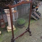 Antiek Haardscherm Afm. 71 X 27cm En 116cm Hoog. thumbnail 4