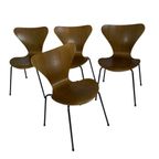 Arne Jacobsen - Fritz Hansen - Butterfly Chair (Very Early Edition) - 1967 - Dark Oak - Set Of 4 thumbnail 9