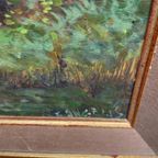 Schilderij "Boslandschap". thumbnail 3