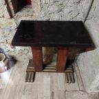 Art Deco Bistro Wand Tafel Sidetable Uit Frankrijk. thumbnail 2