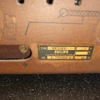 Antieke Radio Philips Bakelieten Buizenradio Bx230U - 1953/4 thumbnail 3