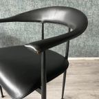 4X Vintage Fasem Leather P40 Chairs By Vegni & Gualtierotti thumbnail 5