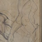 Academische Tekening Van Een Naakte Man – A.H., 1819 thumbnail 3