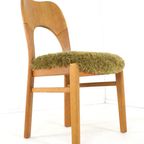 Set 4 Eiken Deense Eetkamerstoelen Vintage Reupholstered thumbnail 4