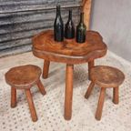 Vintage Brutalist Set Tafel En 2 Krukjes 60S thumbnail 16