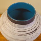Vintage West Germany Vaas Vaasje Blauw Rood thumbnail 4