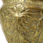 Oude Messing Beker Met Deksel Mythisch Figuur 14cm thumbnail 12