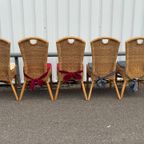 Vintage Wicker Chairs, Set Of 5 thumbnail 8