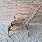 Bruine Bamboe Fauteuil Tuinstoel thumbnail 4